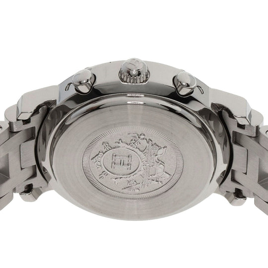 HERMES Watches Quartz CL1.310 Stainless Steel Silver Clipper Chronograph blue dial