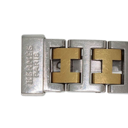 HERMES Watches Quartz CR1.220 Stainless Steel , SSxGP gold Clojure white dial Women Used Authentic
