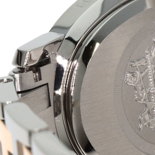 HERMES Watches Quartz CO1.222 Stainless Steel, SSxPGP, Diamond gold Clipper oval White shell dial Women Used Authentic