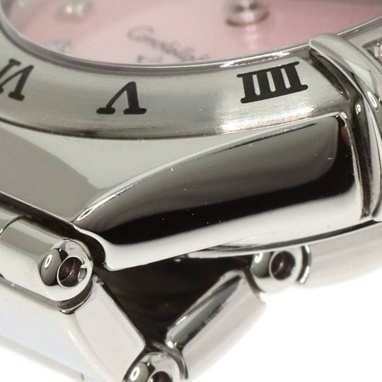 OMEGA Watches Quartz 1566.66 Stainless Steel , Stainless Steel Silver Constellation Mini My Choice 4P 12P Diamond Pink shell dial Women Used Authentic