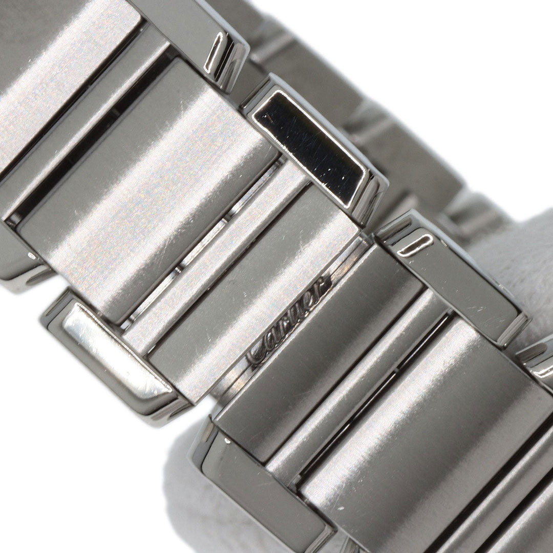CARTIER Watches Quartz W51008Q3 Stainless Steel , Stainless Steel Silver Tank francaise SM Silver dial Women Used Authentic