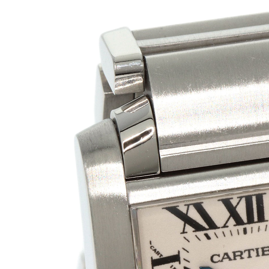 CARTIER Watches Quartz W51008Q3 Stainless Steel , Stainless Steel Silver Tank francaise SM Silver dial Women Used Authentic