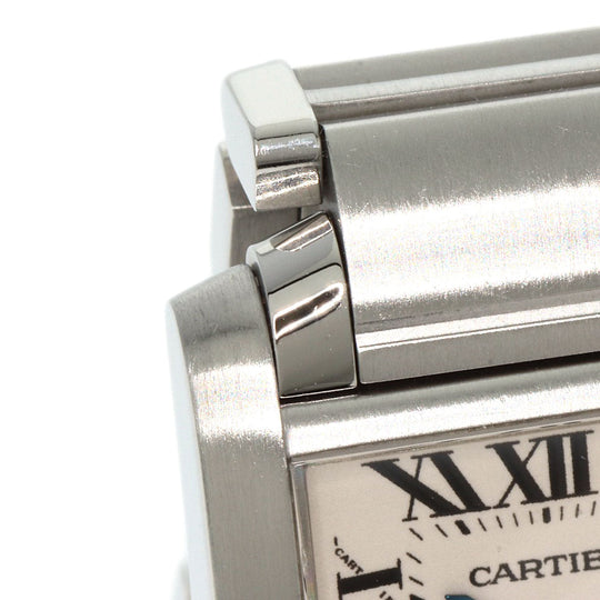 CARTIER Watches Quartz W51008Q3 Stainless Steel , Stainless Steel Silver Tank francaise SM Silver dial Women Used Authentic