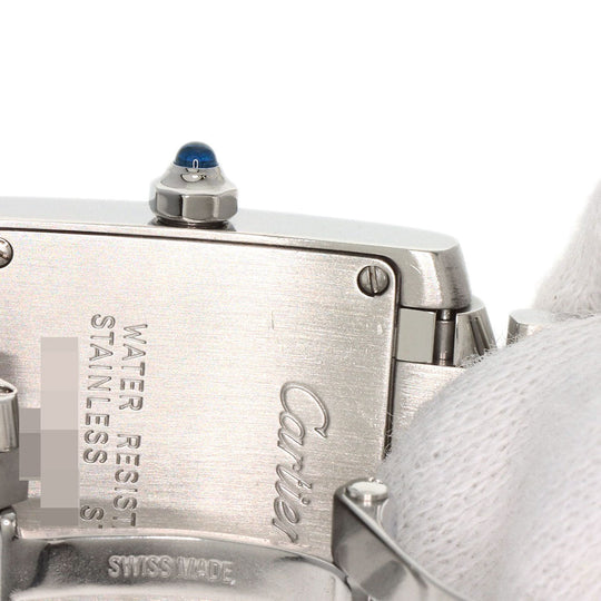CARTIER Watches Quartz W51008Q3 Stainless Steel , Stainless Steel Silver Tank francaise SM Silver dial Women Used Authentic