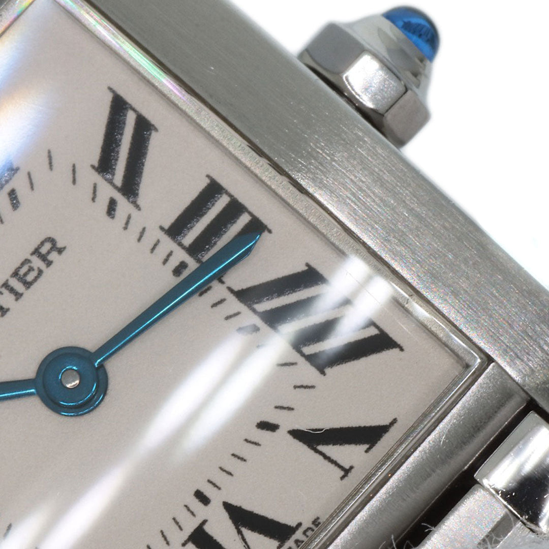 CARTIER Watches Quartz W51008Q3 Stainless Steel , Stainless Steel Silver Tank francaise SM Silver dial Women Used Authentic