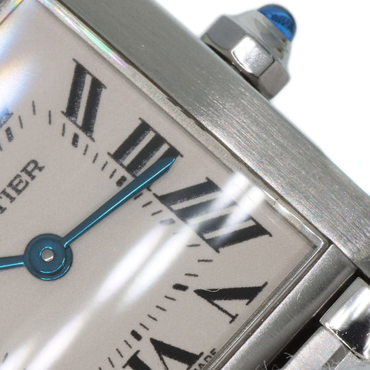 CARTIER Watches Quartz W51008Q3 Stainless Steel , Stainless Steel Silver Tank francaise SM Silver dial Women Used Authentic