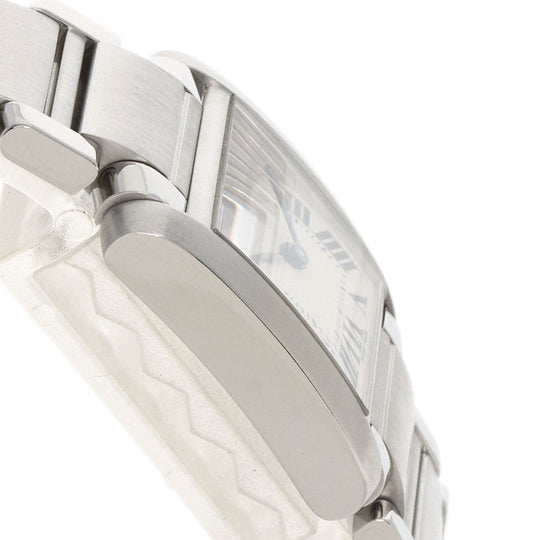 CARTIER Watches Quartz W51008Q3 Stainless Steel , Stainless Steel Silver Tank francaise SM Silver dial Women Used Authentic
