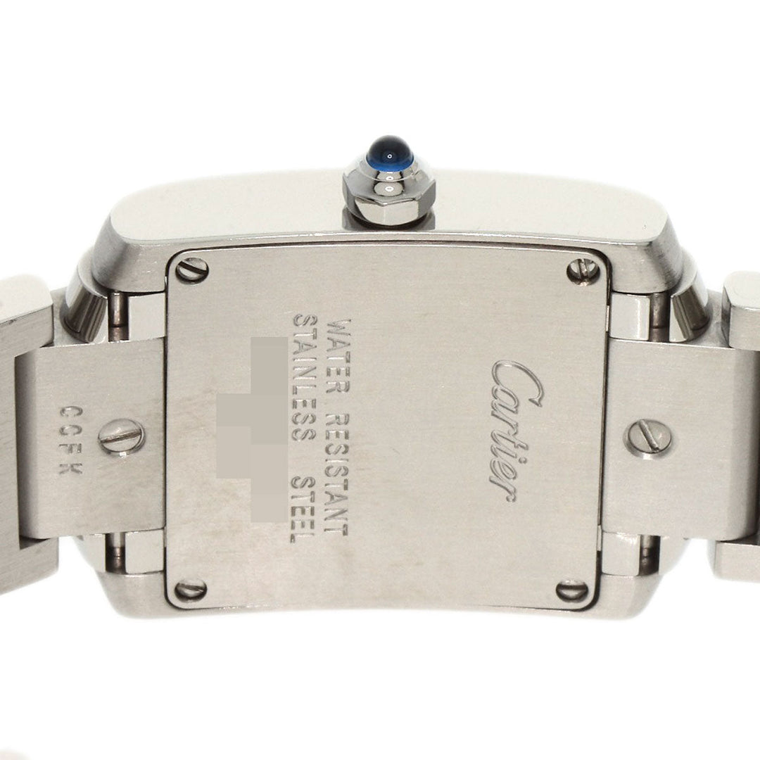 CARTIER Watches Quartz W51008Q3 Stainless Steel , Stainless Steel Silver Tank francaise SM Silver dial Women Used Authentic
