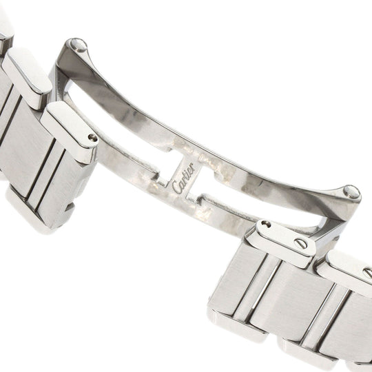 CARTIER Watches Quartz W51008Q3 Stainless Steel , Stainless Steel Silver Tank francaise SM Silver dial Women Used Authentic