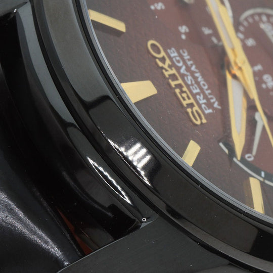 SEIKO Watches Mechanical Automatic SARW063 6R21-01J0 Stainless Steel, Leather black Presage Limited to 2000 pieces Brown dial mens Used Authentic