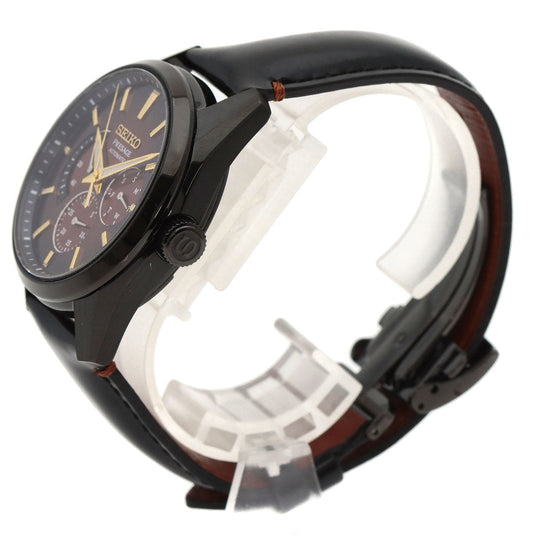 SEIKO Watches Mechanical Automatic SARW063 6R21-01J0 Stainless Steel, Leather black Presage Limited to 2000 pieces Brown dial mens Used Authentic