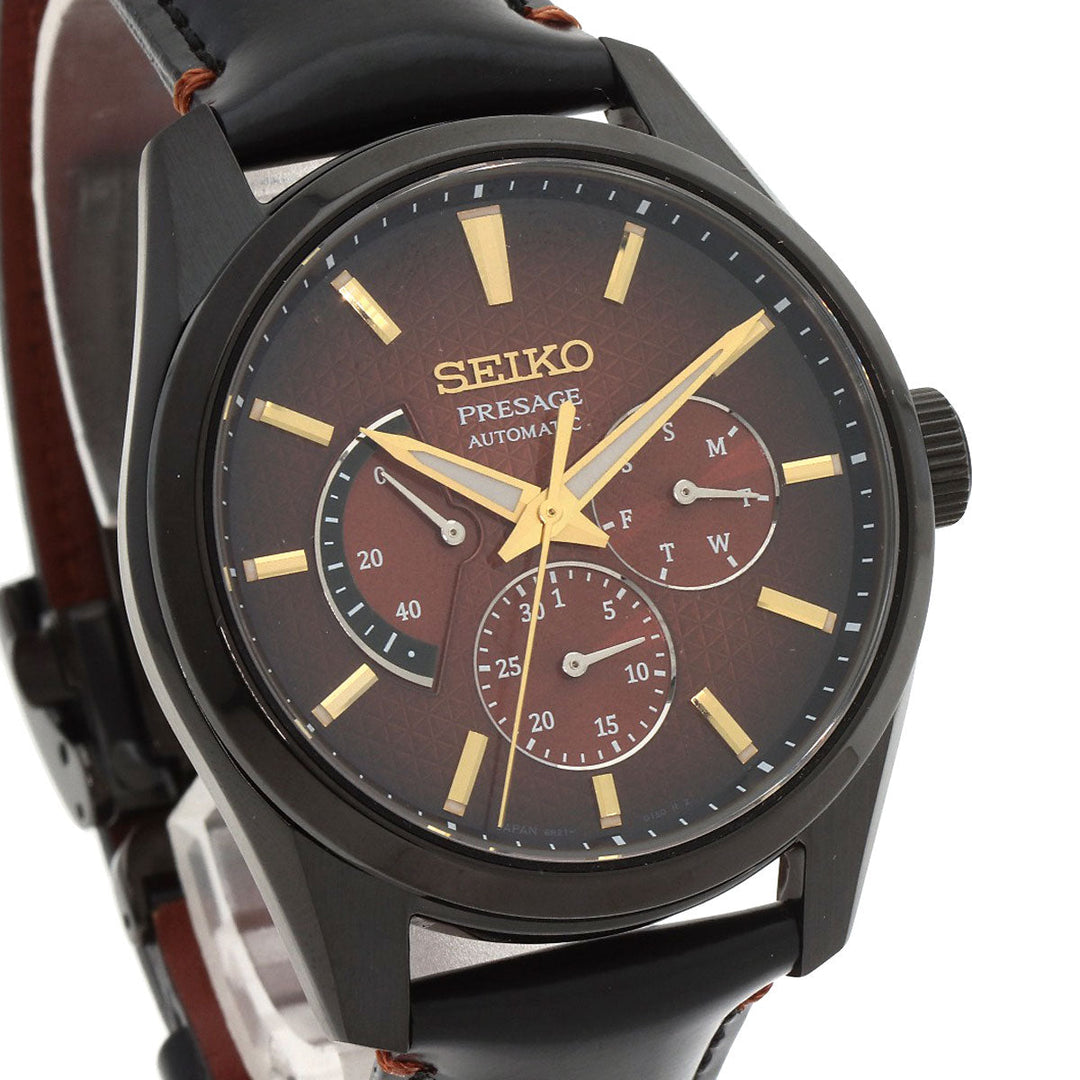 SEIKO Watches Mechanical Automatic SARW063 6R21-01J0 Stainless Steel, Leather black Presage Limited to 2000 pieces Brown dial mens Used Authentic