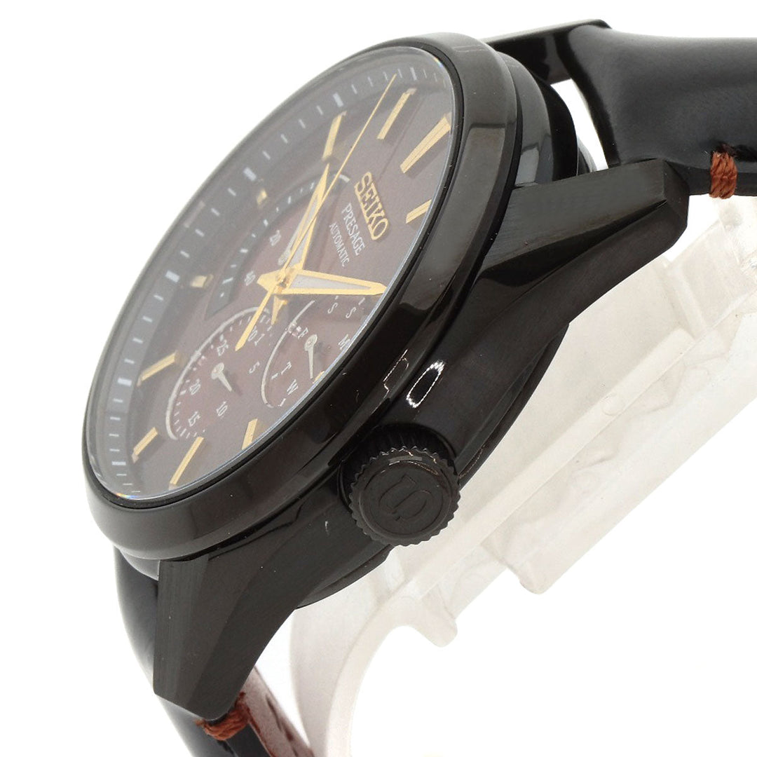 SEIKO Watches Mechanical Automatic SARW063 6R21-01J0 Stainless Steel, Leather black Presage Limited to 2000 pieces Brown dial mens Used Authentic