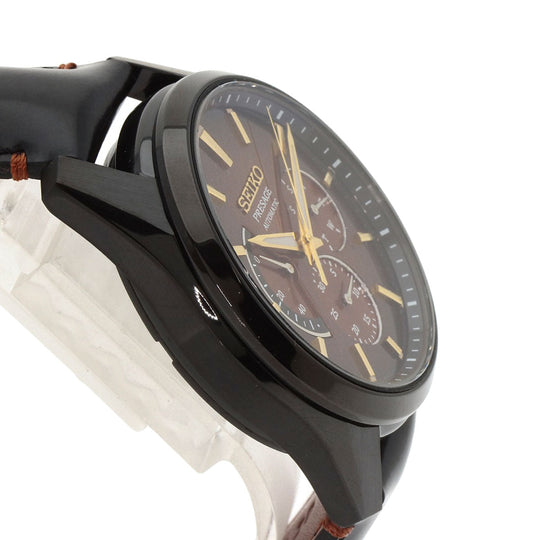 SEIKO Watches Mechanical Automatic SARW063 6R21-01J0 Stainless Steel, Leather black Presage Limited to 2000 pieces Brown dial mens Used Authentic