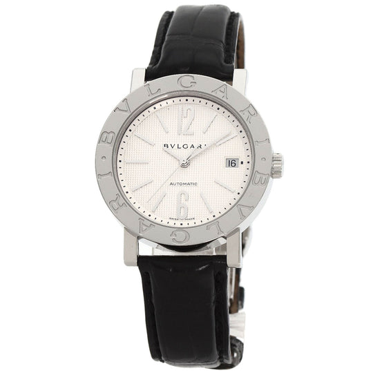 BVLGARI Watches Mechanical Automatic BB38SLD Stainless Steel, Leather Silver Bulgari Bulgari Silver dial mens Used Authentic