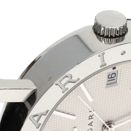 BVLGARI Watches Mechanical Automatic BB38SLD Stainless Steel, Leather Silver Bulgari Bulgari Silver dial mens Used Authentic