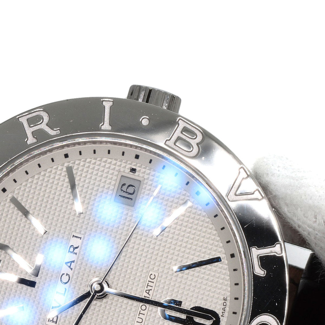 BVLGARI Watches Mechanical Automatic BB38SLD Stainless Steel, Leather Silver Bulgari Bulgari Silver dial mens Used Authentic