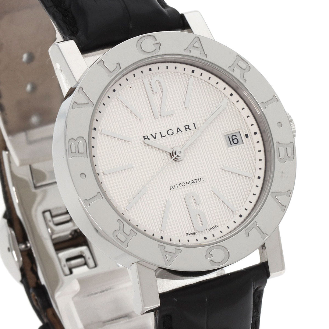 BVLGARI Watches Mechanical Automatic BB38SLD Stainless Steel, Leather Silver Bulgari Bulgari Silver dial mens Used Authentic