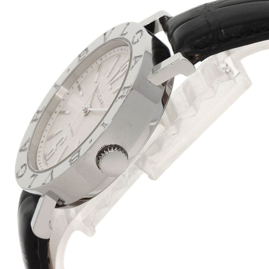 BVLGARI Watches Mechanical Automatic BB38SLD Stainless Steel, Leather Silver Bulgari Bulgari Silver dial mens Used Authentic