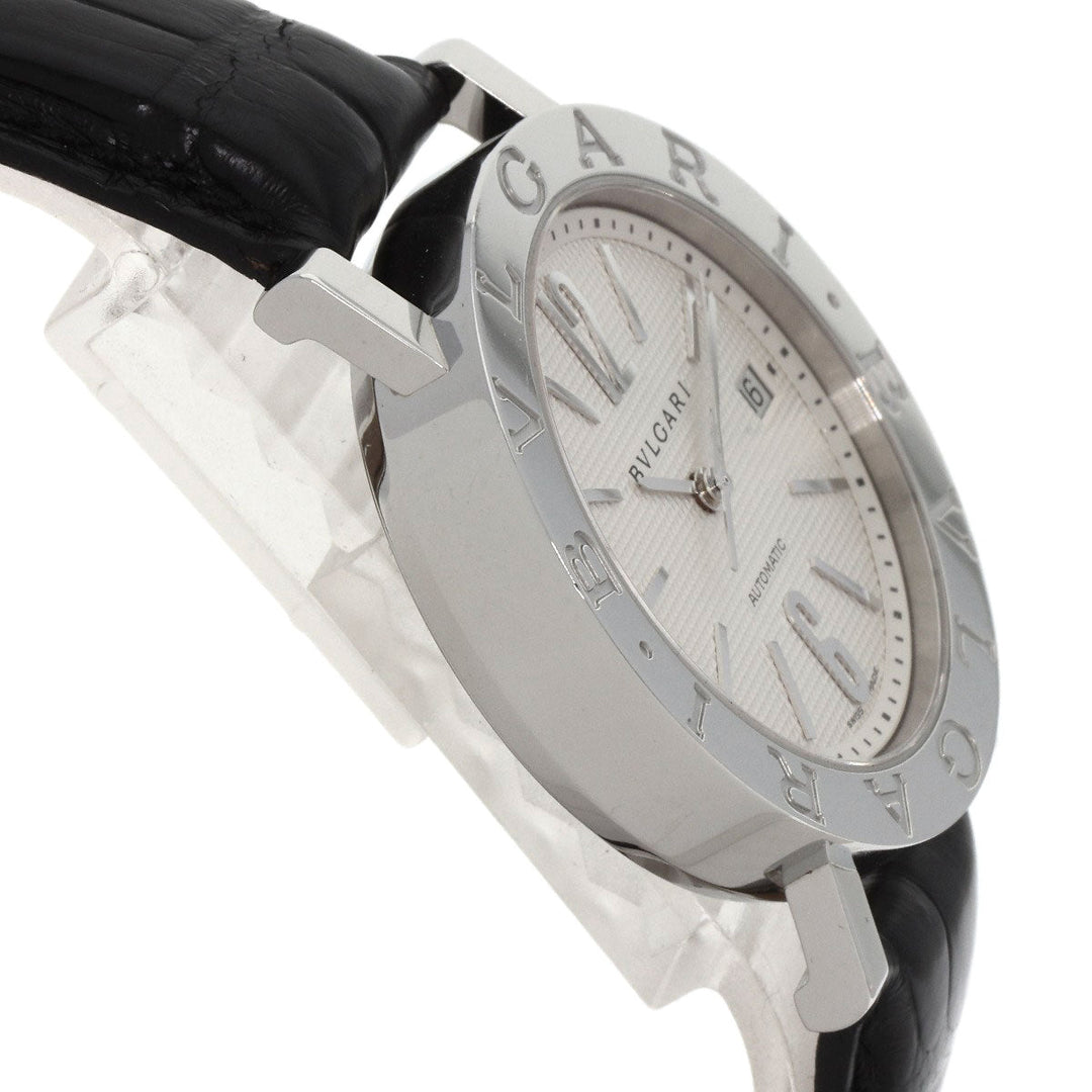 BVLGARI Watches Mechanical Automatic BB38SLD Stainless Steel, Leather Silver Bulgari Bulgari Silver dial mens Used Authentic
