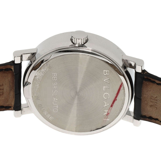 BVLGARI Watches Mechanical Automatic BB38SLD Stainless Steel, Leather Silver Bulgari Bulgari Silver dial mens Used Authentic