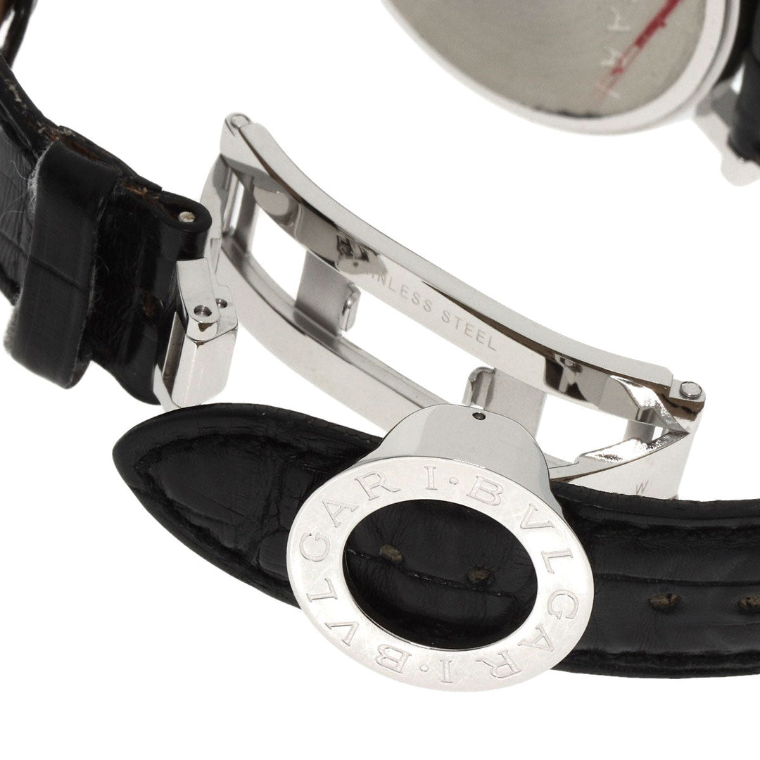 BVLGARI Watches Mechanical Automatic BB38SLD Stainless Steel, Leather Silver Bulgari Bulgari Silver dial mens Used Authentic