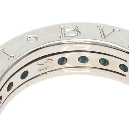 BVLGARI Ring K18WG Silver B-zero1 B-zero1 XS 1 Band Blue Topaz Women Used Authentic