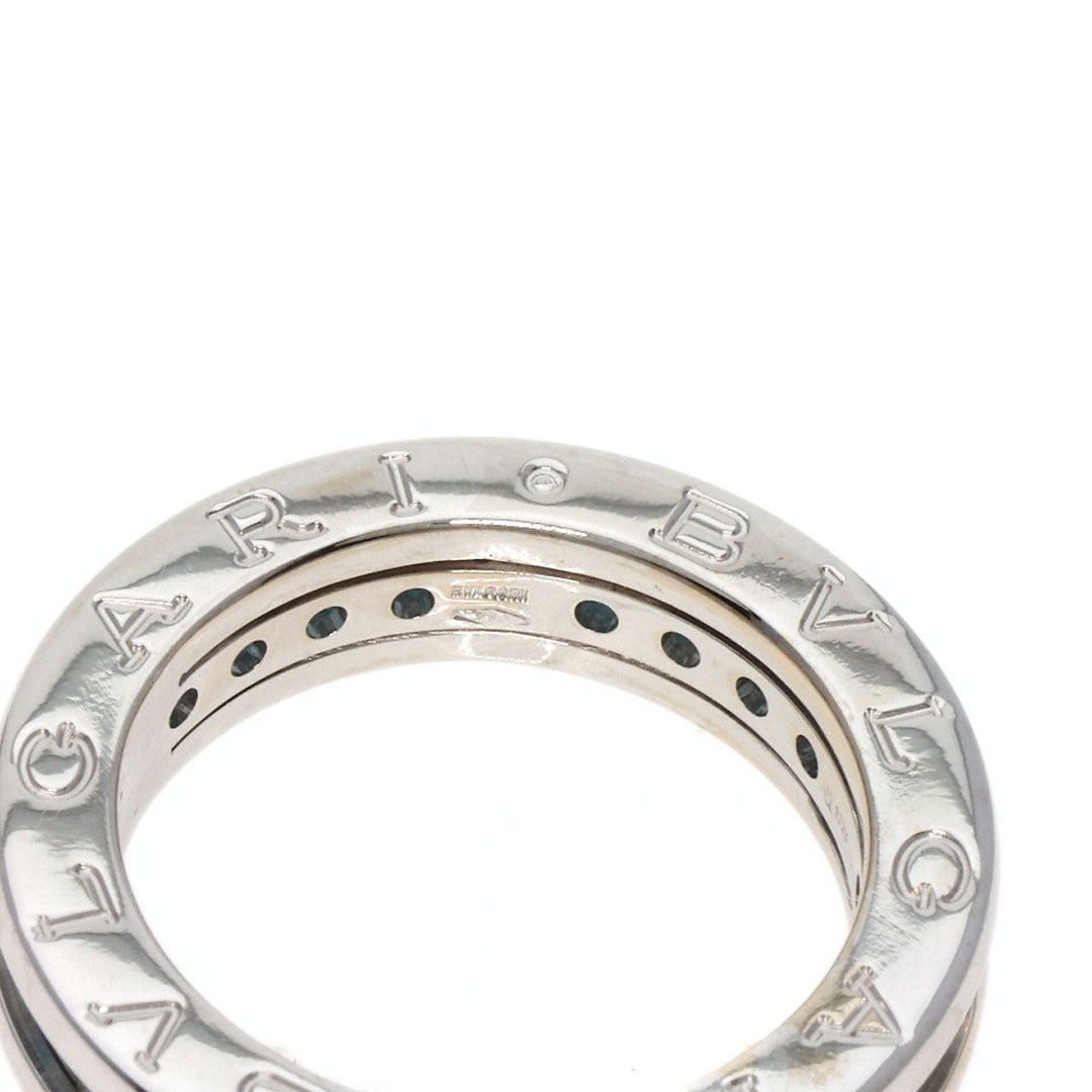 BVLGARI Ring K18WG Silver B-zero1 B-zero1 XS 1 Band Blue Topaz Women Used Authentic