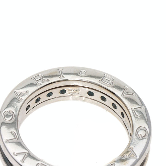 BVLGARI Ring K18WG Silver B-zero1 B-zero1 XS 1 Band Blue Topaz Women Used Authentic