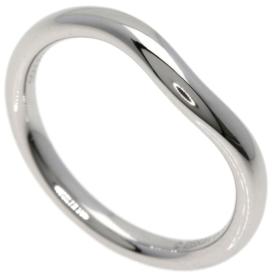 TIFFANY&Co. Ring PT950 Silver Curved band Women Used Authentic