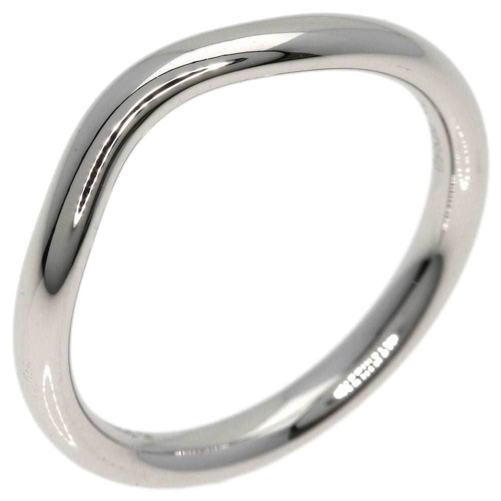 TIFFANY&Co. Ring PT950 Silver Curved band Women Used Authentic