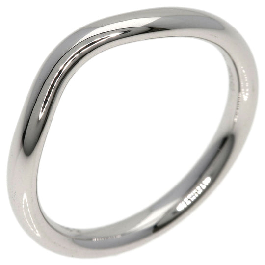 TIFFANY&Co. Ring PT950 Silver Curved band Women Used Authentic