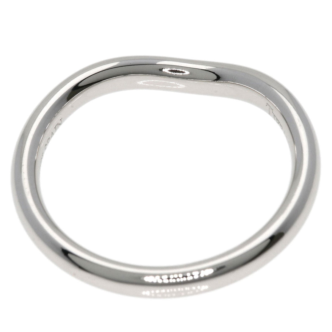 TIFFANY&Co. Ring PT950 Silver Curved band Women Used Authentic