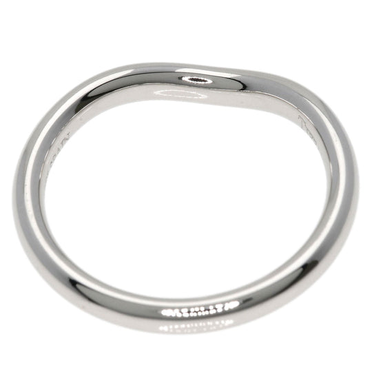 TIFFANY&Co. Ring PT950 Silver Curved band Women Used Authentic