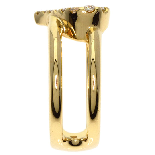 Ponte Vecchio Ring 18K Yellow Gold gold Heart Diamond Women Used Authentic