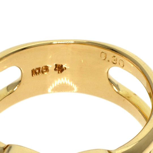 Ponte Vecchio Ring 18K Yellow Gold gold Heart Diamond Women Used Authentic