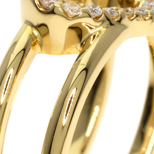 Ponte Vecchio Ring 18K Yellow Gold gold Heart Diamond Women Used Authentic