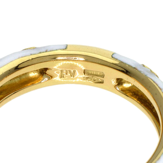 Ponte Vecchio Ring 18K Yellow Gold gold enamel Women Used Authentic