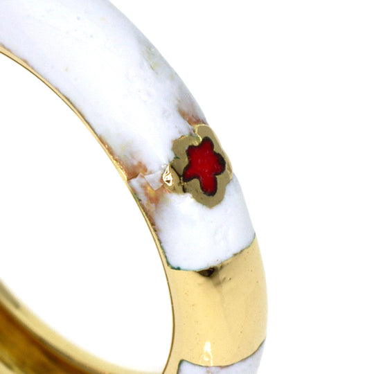 Ponte Vecchio Ring 18K Yellow Gold gold enamel Women Used Authentic