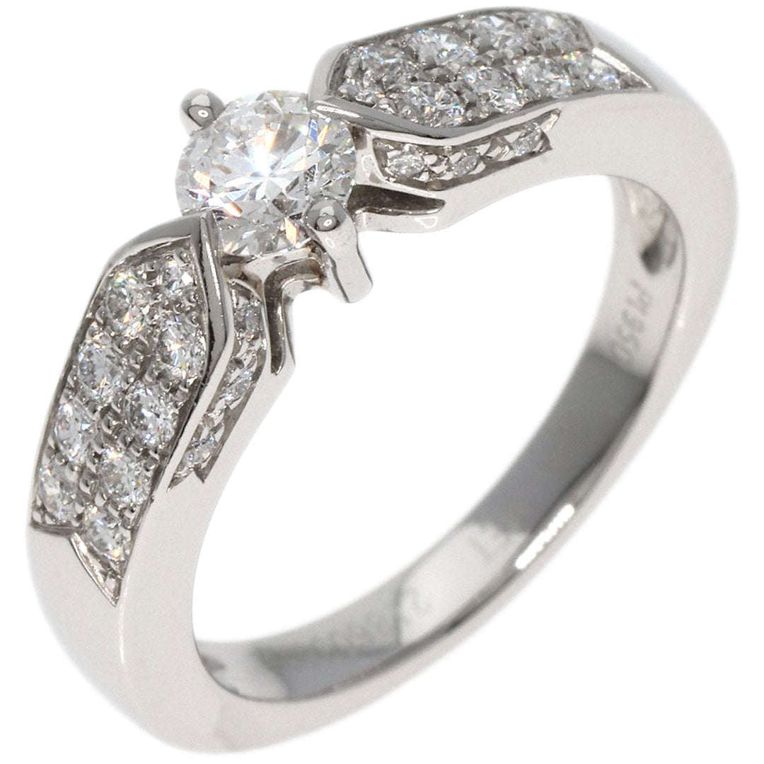 Chaumet Ring PT950 Silver Plume de Chaumet Diamond #48