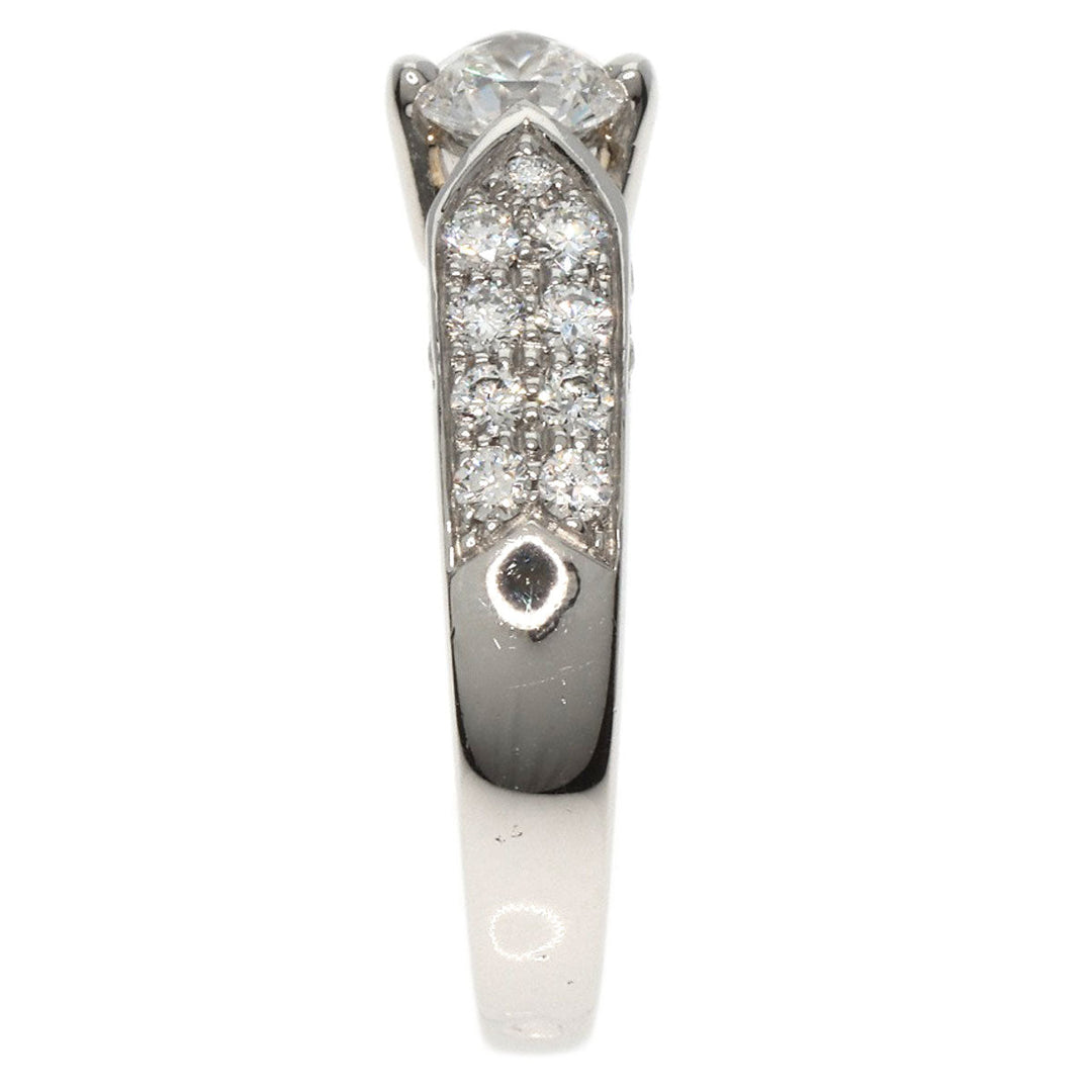 Chaumet Ring PT950 Silver Plume de Chaumet Diamond #48