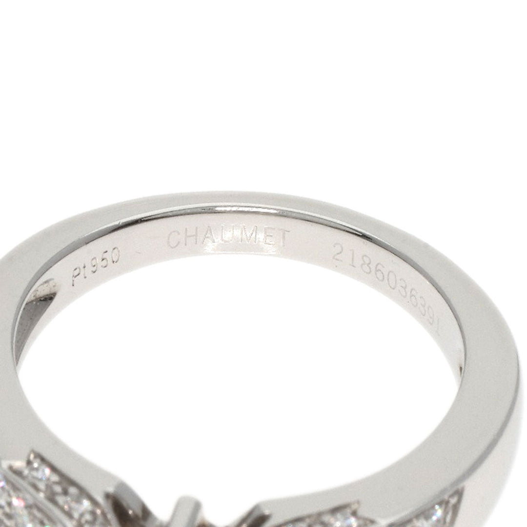 Chaumet Ring PT950 Silver Plume de Chaumet Diamond #48