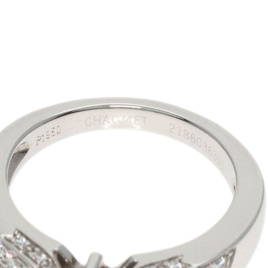 Chaumet Ring PT950 Silver Plume de Chaumet Diamond #48