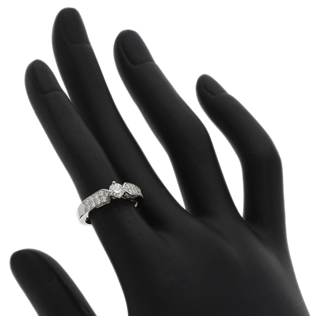 Chaumet Ring PT950 Silver Plume de Chaumet Diamond #48