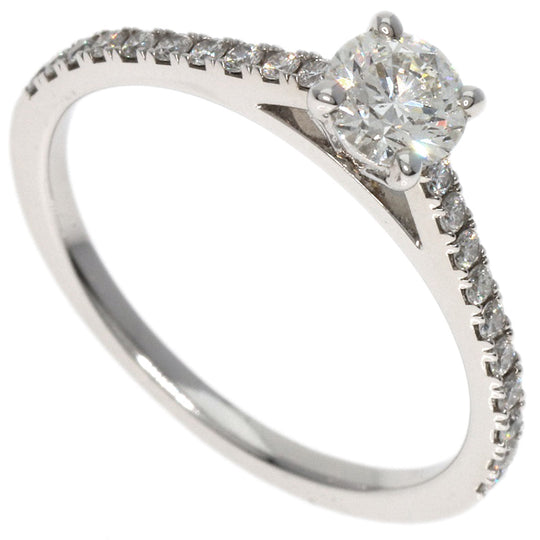 De Beers Ring PT950 Silver Classic Solitaire