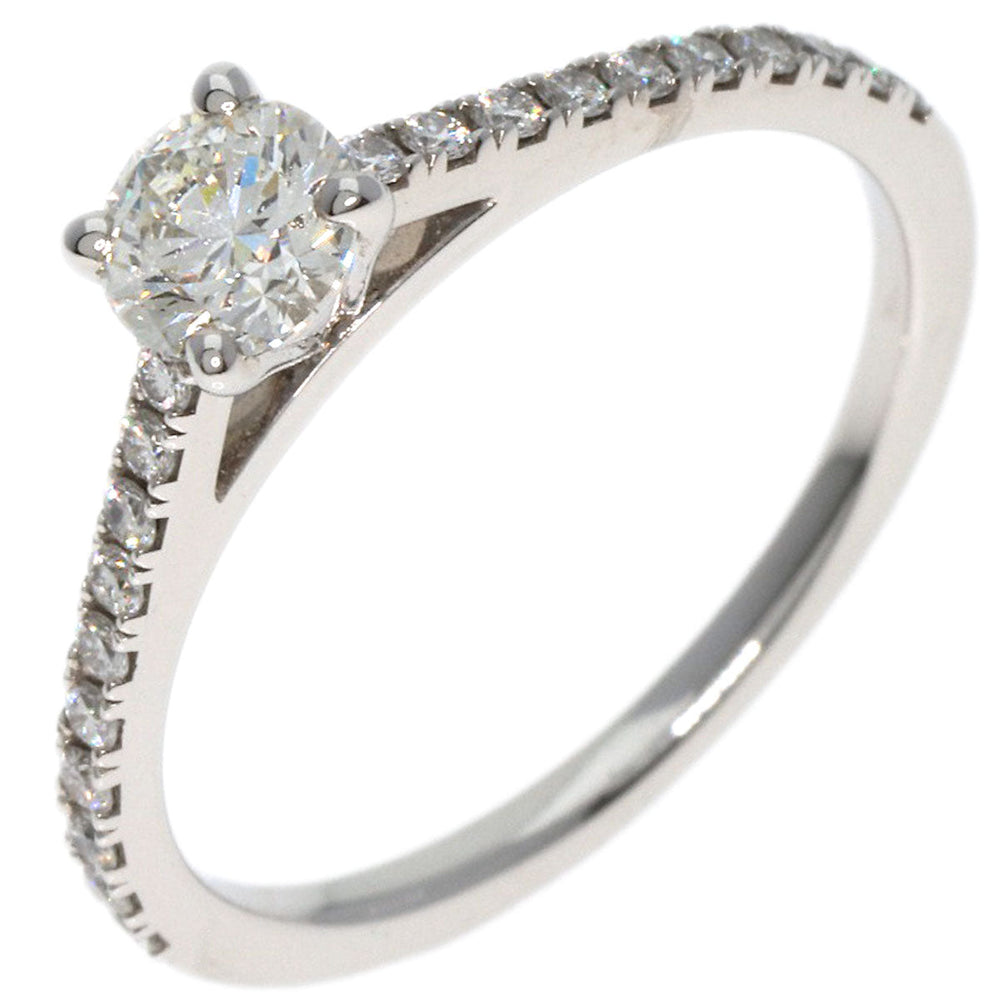 De Beers Ring PT950 Silver Classic Solitaire