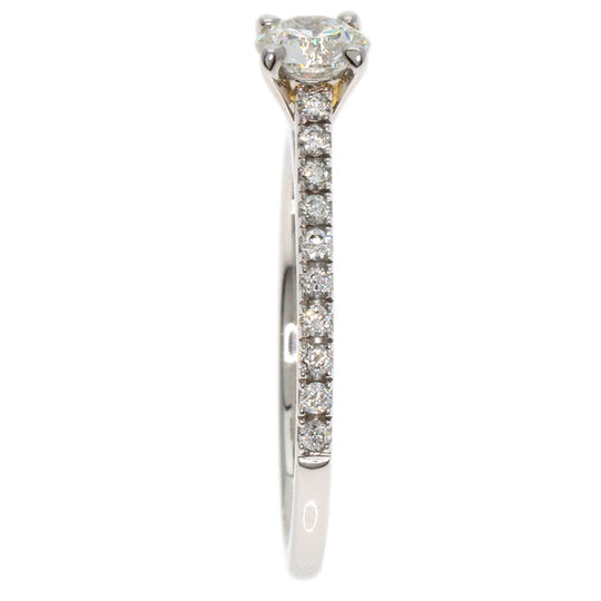De Beers Ring PT950 Silver Classic Solitaire