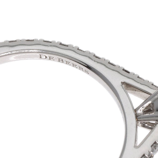 De Beers Ring PT950 Silver Classic Solitaire