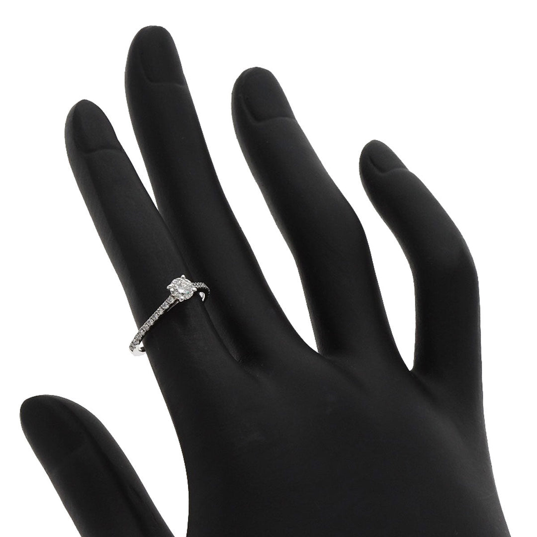 De Beers Ring PT950 Silver Classic Solitaire
