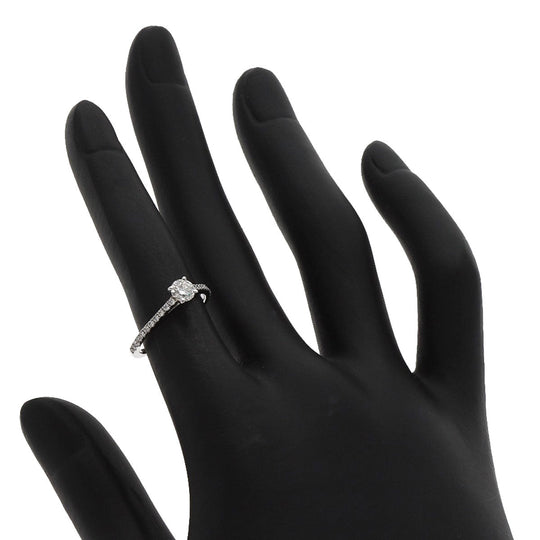 De Beers Ring PT950 Silver Classic Solitaire